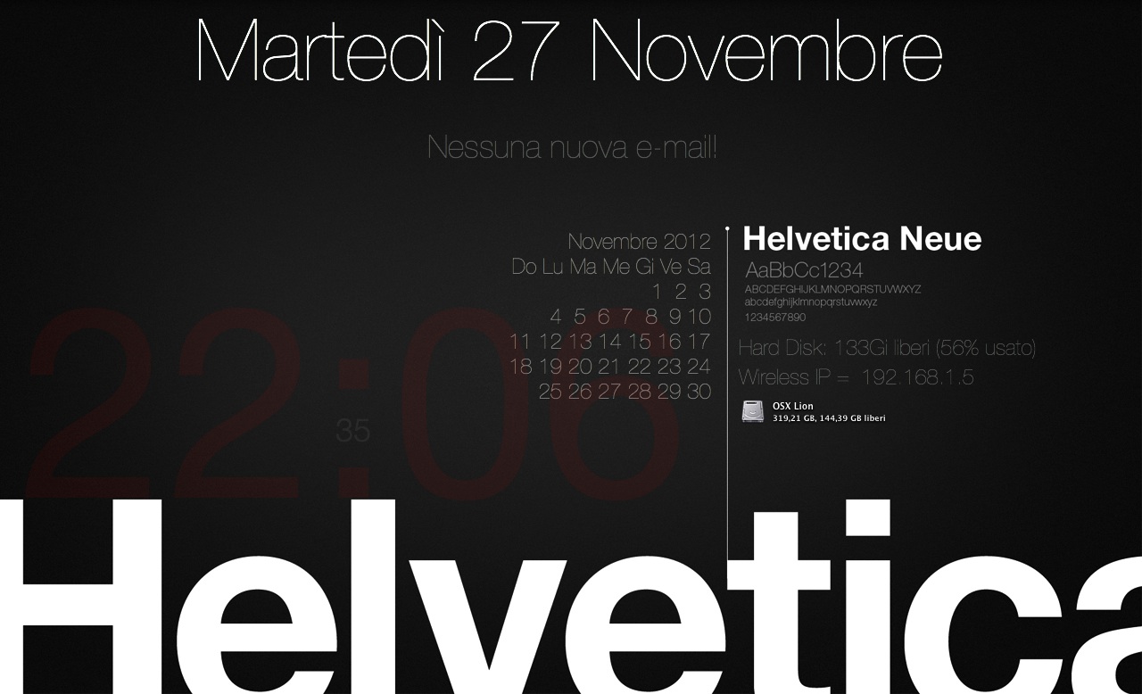 Helvetica Calendar