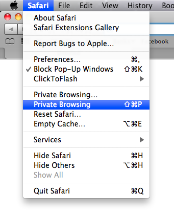 Private Browsing Shortcut