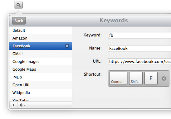 Create Keyword Screenshot